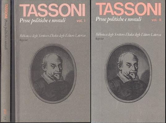 Tassoni Prose Politiche E Morali 2 Volumi - Alessandro Tassoni - copertina