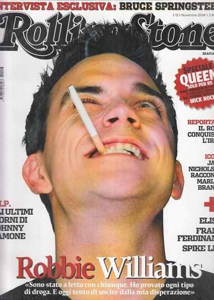 Rivista Magazine Rolling Stone N.13 Robbie Williams - copertina