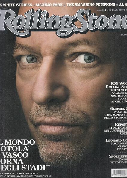 Rivista Magazine Rolling Stone N.45 Vasco Rossi - copertina