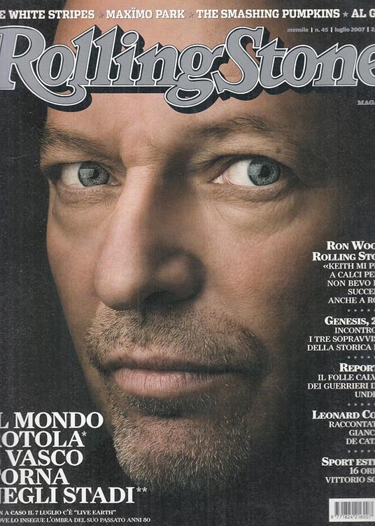 Rivista Magazine Rolling Stone N.45 Vasco Rossi - copertina