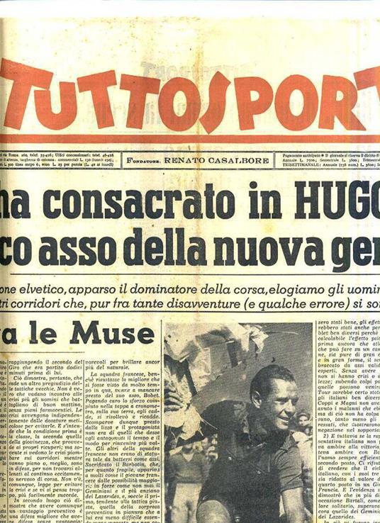 Blocco Tuttosport Gazzetta Tour De France 28 Numeri Koblet - copertina