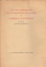 Tre Redazioni Taccuino Guerra Di D'annunzio