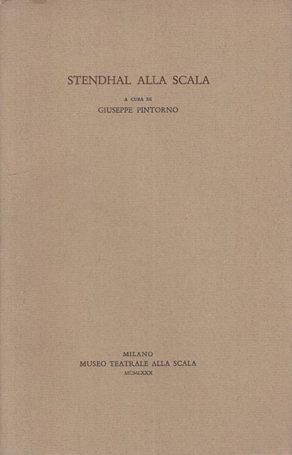 Stendhal Alla Scala - copertina
