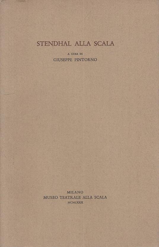 Stendhal Alla Scala - copertina