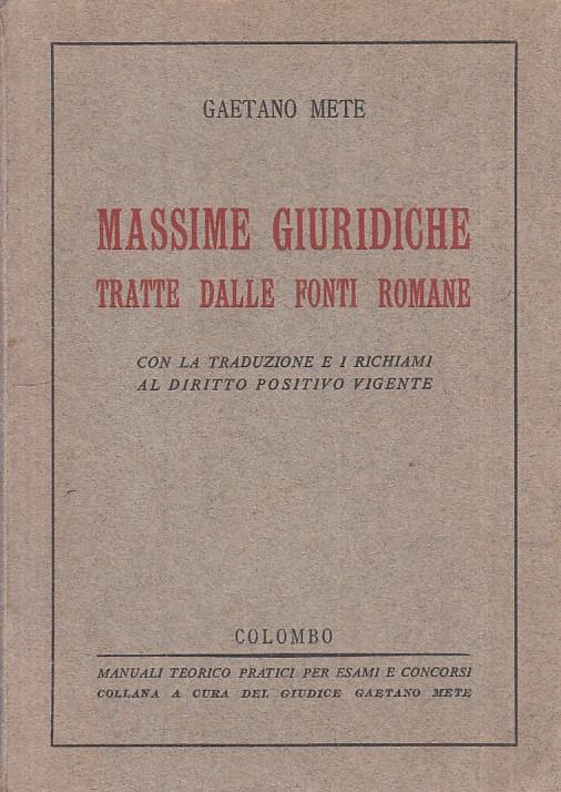 Massime Giuridiche - copertina