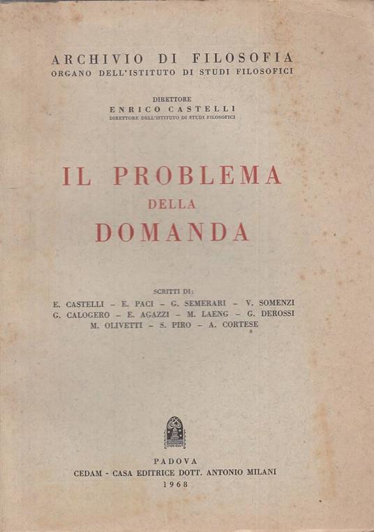 Il Problema Della Domanda - copertina