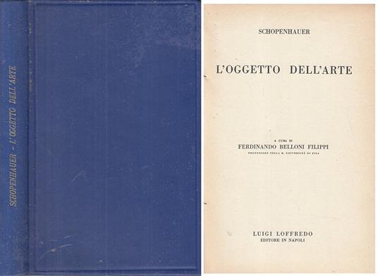 L' Oggetto Dell' Arte - - Arthur Schopenhauer - copertina