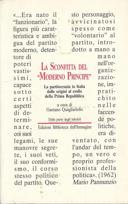 Sconfitta Del "Moderno Principe" - Gaetano Quagliariello - copertina