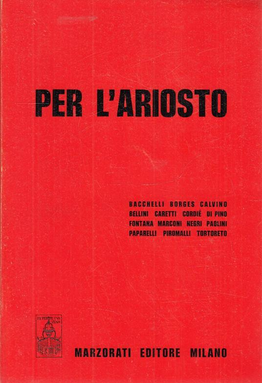 Per L'ariosto - copertina
