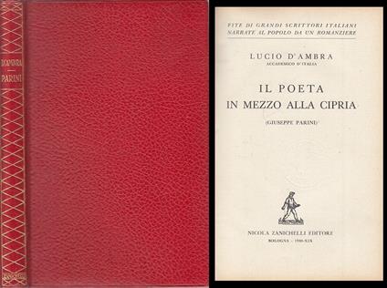 Poeta In Mezzo Alla Cipria Giuseppe Parini - Lucio D'Ambra - copertina
