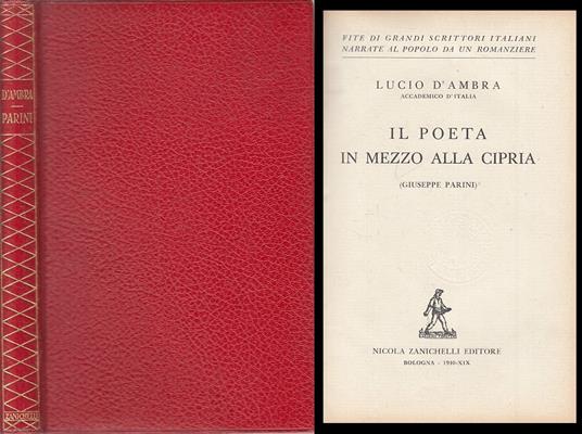 Poeta In Mezzo Alla Cipria Giuseppe Parini - Lucio D'Ambra - copertina