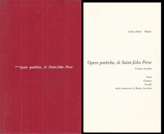 Opere Poetiche Vol.2 - Saint-John Perse - copertina