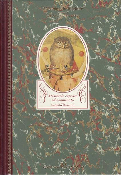 Aristotele Esposto Ed Esaminato - Antonio Rosmini - copertina