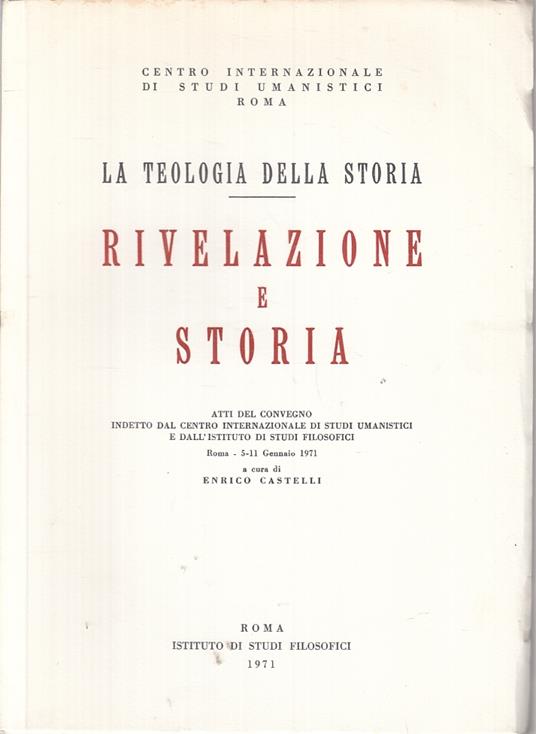 La Teologia Della Storia - copertina
