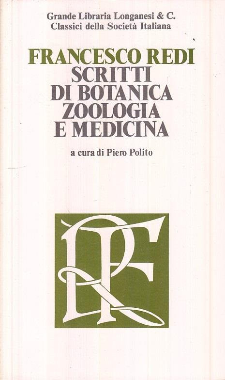 Scritti Botanica Zoologia Medicina - Francesco Redi - copertina
