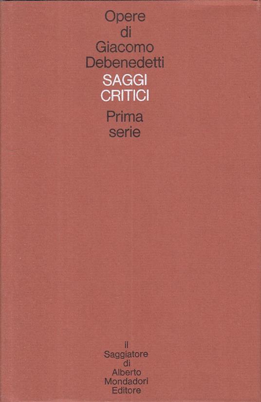 Saggi Scritti Prima Serie - copertina
