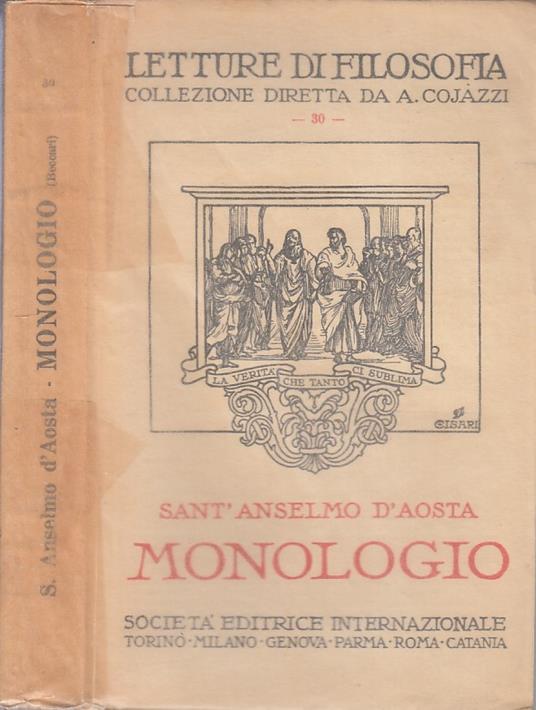 Monologio - Anselmo d'Aosta (sant') - copertina
