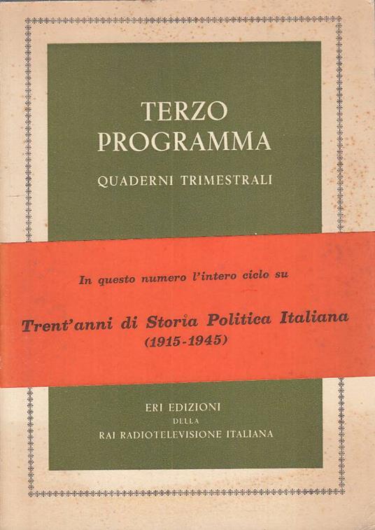 Terzo Programma Quaderni Trimentrali N.2- Lupo- Eri Rai - copertina