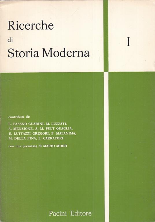 Ricerche Di Storia Moderna I - copertina