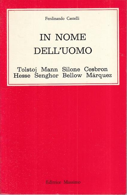In Nome Dell'uomo - copertina