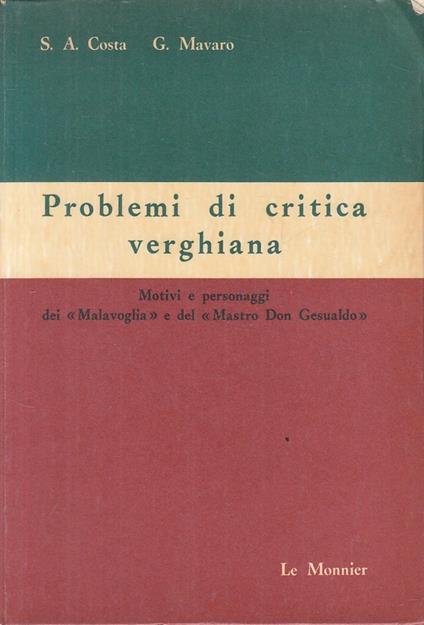 Problemi Di Critica Verghiana - copertina