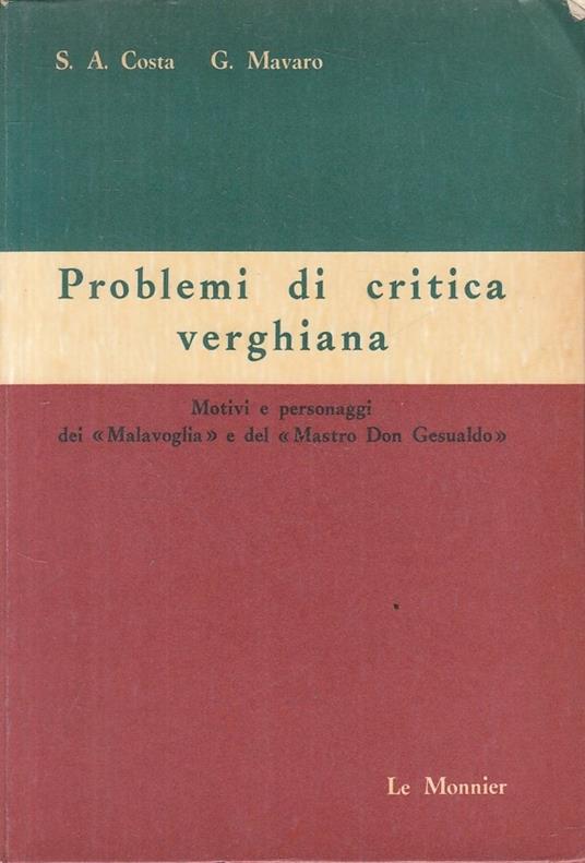 Problemi Di Critica Verghiana - copertina