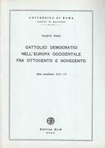 Cattolici Democratici Europa Occidentale 1973/74