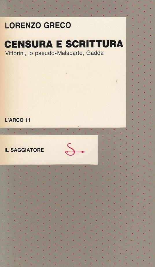 Censura E Scrittura - Lorenzo Greco - copertina