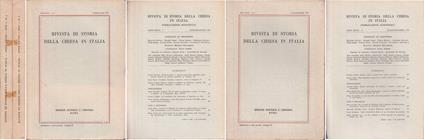 Rivista Di Storia Chiesa In Italia 2 Voll - copertina