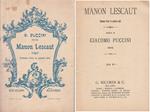 Manon Lescaut Puccini Libretto D'opera