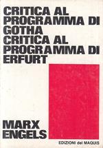 Critica Al Programma Di Gotha Erfurt- Marx Engels- De Maquis- 1976- C-Zfs447