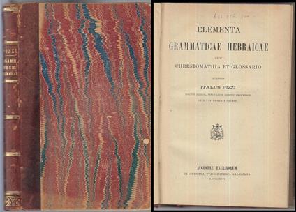 Elementa Grammaticae Hebraicae - copertina