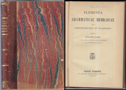 Elementa Grammaticae Hebraicae - copertina