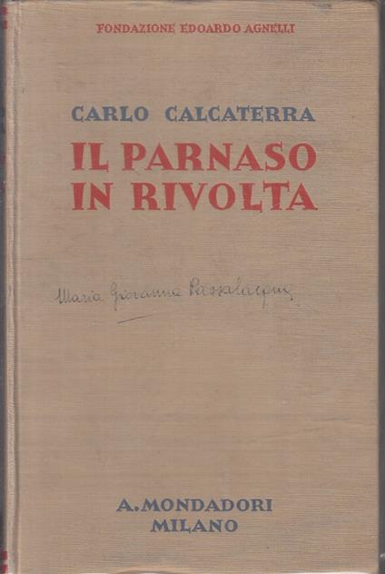 Il Parnaso In Rivolta - Carlo Calcaterra - copertina