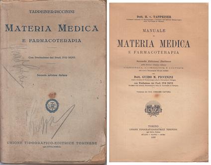 Manuale Di Materia Medica E Farmacoterapia - copertina