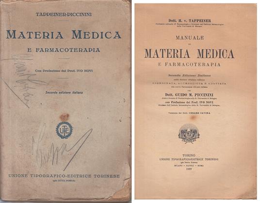 Manuale Di Materia Medica E Farmacoterapia - copertina