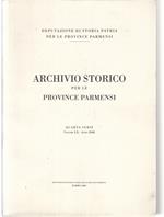 Archivio Storico Province Parmensi Quarta Serie Volume Lx Anno 2008