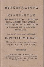 Osservazioni Ed Esperienze- Moscati- Milano- Ars Medica