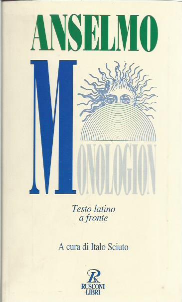 Monologion - Anselmo d'Aosta (sant') - copertina