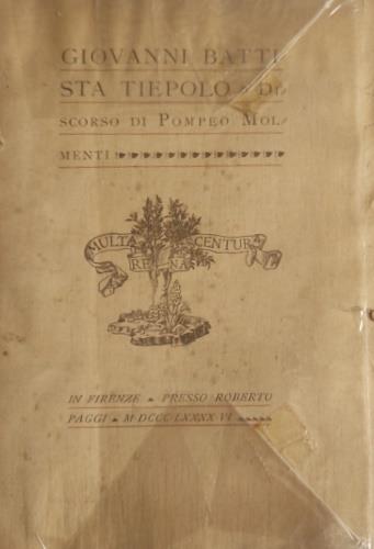 Giovanni Battista Tiepolo - Pompeo Molmenti - copertina