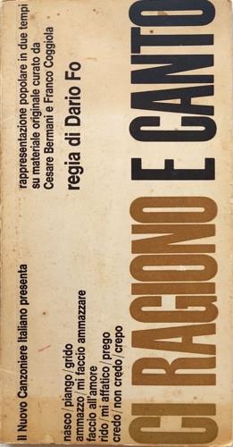 Ci ragiono e canto - Dario Fo - copertina