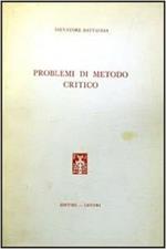 Problemi di metodo critico