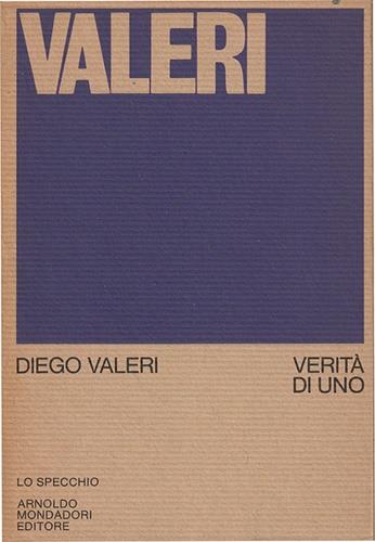 Verità di uno - Diego Valeri - copertina