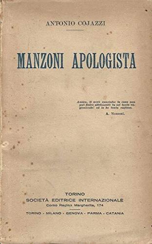 Manzoni apologista - Antonio Cojazzi - copertina