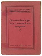 Che Cosa Deve Saper Fare Il Comandante Di Squadra. - Direzione Corsi Addestramento Comandanti Squadra Fanteria. - Tip. Luigi Parma, - 1942