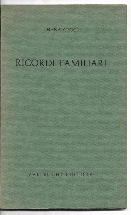 Ricordi familiari - Elena Croce - copertina
