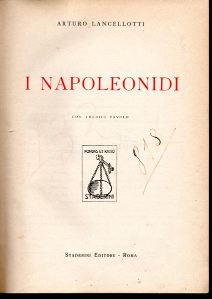 I Napoleonidi - Arturo Lancelotti - copertina