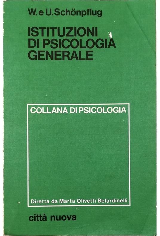 Istituzioni di psicologia generale - copertina