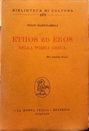 Ethos ed Eros nella poesia greca - copertina