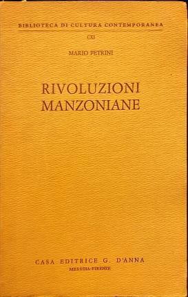 Rivoluzioni manzoniane - Mario Petrini - copertina